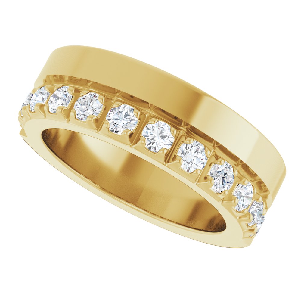 14K Yellow Gold 3/4 CTW Lab-Grown Diamond Anniversary Band