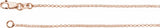 14K Rose Gold 1.1 mm Rolo 16" Chain