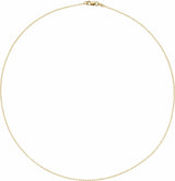 14K Yellow Gold 1.1 mm Rolo 20" Chain