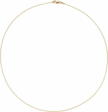 14K Yellow Gold 1.1 mm Rolo 16" Chain