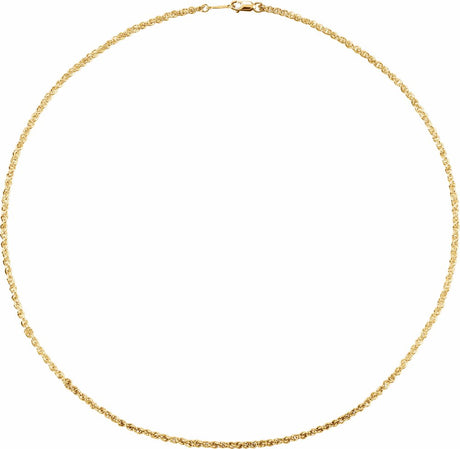 14K Yellow Gold-Filled 2 mm Rope 20" Chain