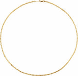14K Yellow Gold-Filled 2 mm Rope 20" Chain