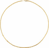 14K Yellow Gold-Filled 2 mm Rope 24" Chain