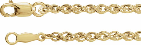 14K Yellow Gold-Filled 2 mm Rope 20" Chain