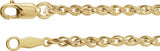 14K Yellow Gold-Filled 2 mm Rope 20" Chain