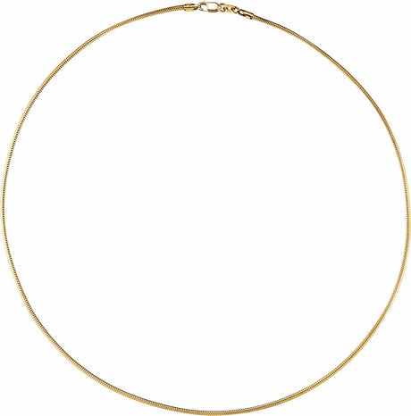 14K Yellow Gold-Filled 1.5 mm Snake 7" Chain