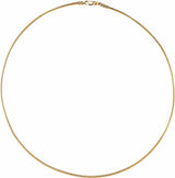 14K Yellow Gold-Filled 1.5 mm Snake 16" Chain