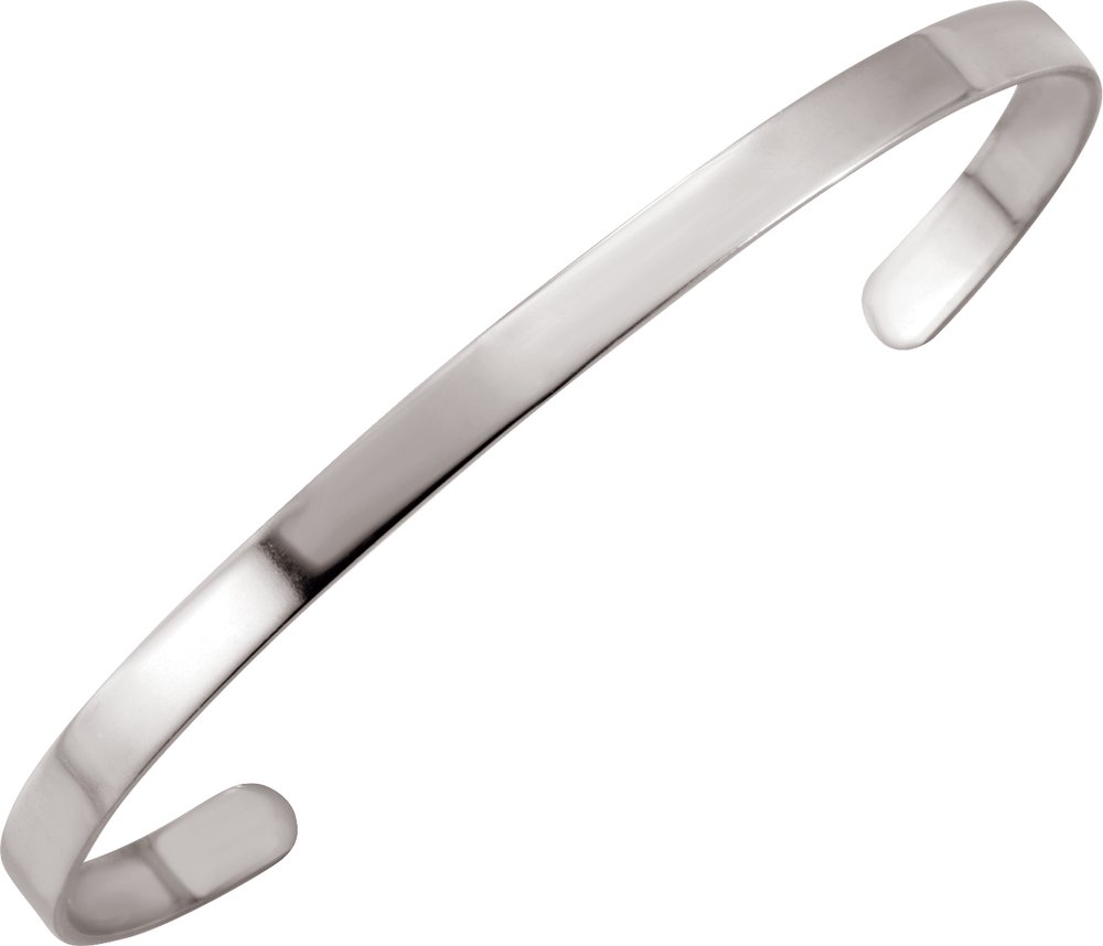 Sterling Silver Engravable Bangle 7 1/2" Bracelet