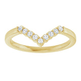 14K Yellow Gold 1/8 CTW Natural Diamond Contour Band