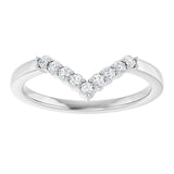 14K White Gold 1/8 CTW Lab-Grown Diamond Contour Band