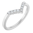 14K White Gold 1/8 CTW Natural Diamond Contour Band