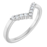 14K White Gold 1/8 CTW Lab-Grown Diamond Contour Band