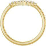 14K Yellow Gold 1/8 CTW Natural Diamond Contour Band