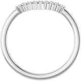 14K White Gold 1/8 CTW Lab-Grown Diamond Contour Band
