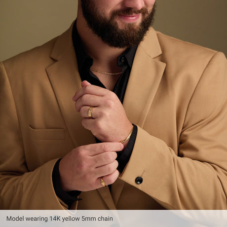 Sterling Silver 5 mm Miami Cuban Curb 8" Chain