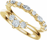 14K Yellow Gold 1/2 CTW Lab-Grown Diamond Ring Guard
