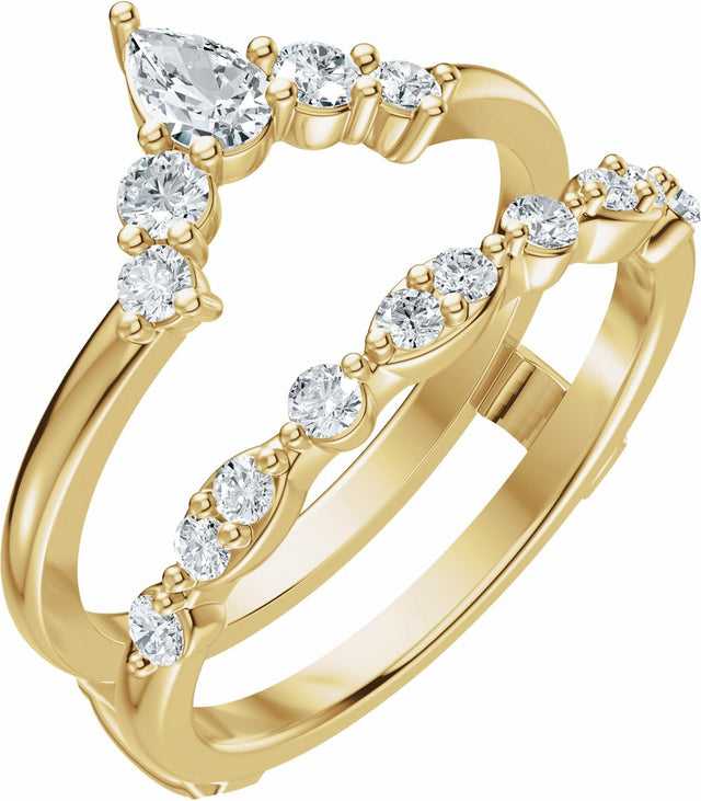 14K Yellow Gold 5/8 CTW Lab-Grown Diamond Ring Guard