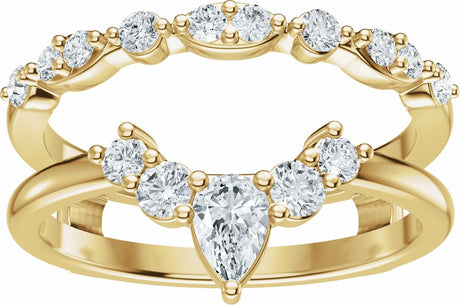 14K Yellow Gold 5/8 CTW Lab-Grown Diamond Ring Guard