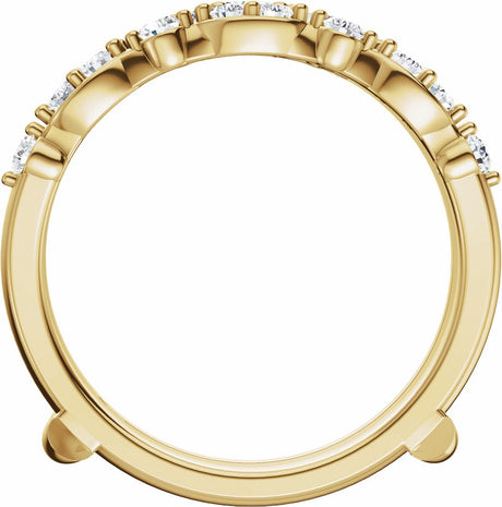 14K Yellow Gold 5/8 CTW Natural Diamond Ring Guard