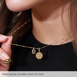 14K Rose .85 mm Faceted Beaded Cable 7" Chain