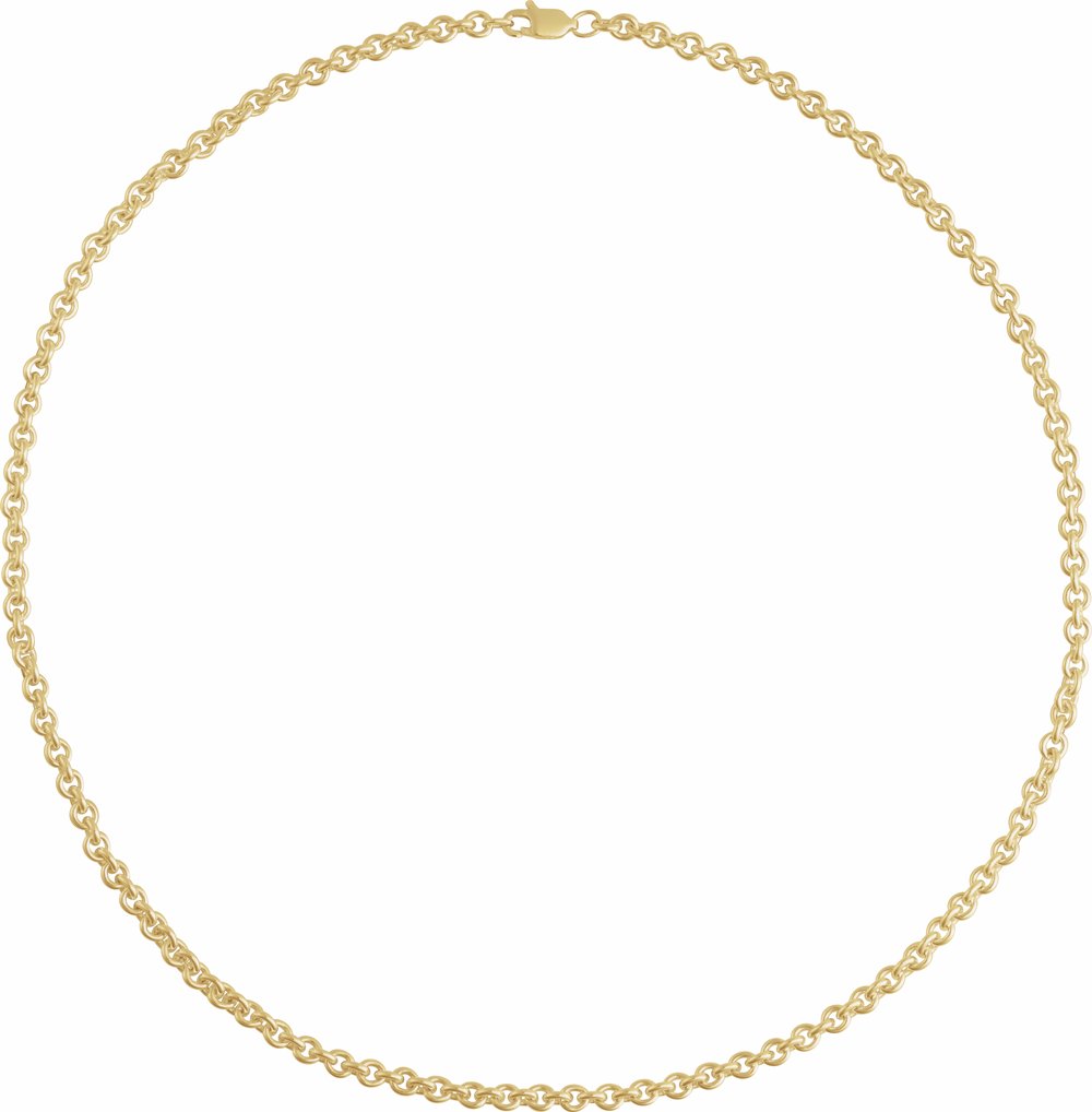 14K Yellow Gold-Filled 4 mm Cable 18" Chain