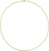 14K Yellow Gold-Filled 2.4 mm Cable 16" Chain