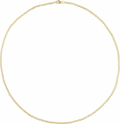 14K Yellow Gold-Filled 2.4 mm Cable 18" Chain