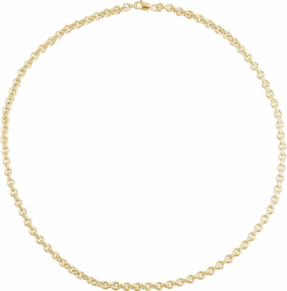 14K Yellow Gold-Filled 4.4 mm Cable 16" Chain