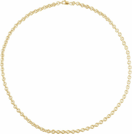 14K Yellow Gold-Filled 4.4 mm Cable 16" Chain