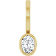14K Yellow Gold 1/6 CT Lab-Grown Diamond Solitaire Charm/Pendant