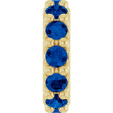 14K Yellow Gold Natural Blue Sapphire Spacer Charm/Pendant
