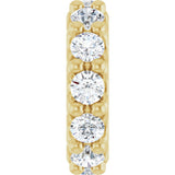 14K Yellow Gold Natural White Sapphire Spacer Charm/Pendant