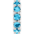 Sterling Silver Natural Aquamarine Spacer Charm/Pendant