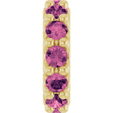 14K Yellow Gold Natural Pink Tourmaline Spacer Charm/Pendant