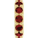 14K Yellow Gold Natural Mozambique Garnet Spacer Charm/Pendant