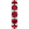 14K White Gold Lab-Grown Ruby Spacer Charm/Pendant