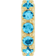 14K Yellow Gold Natural Aquamarine Spacer Charm/Pendant