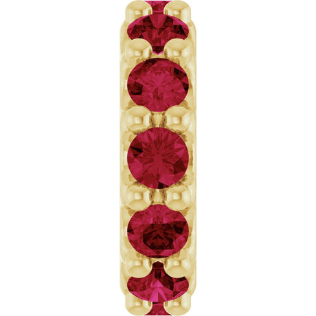 14K Yellow Gold Natural Ruby Spacer Charm/Pendant