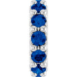 14K White Gold Natural Blue Sapphire Spacer Charm/Pendant