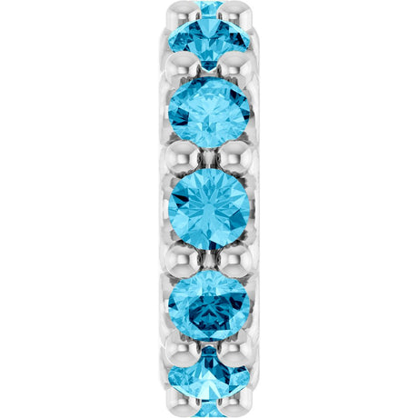 Sterling Silver Natural Aquamarine Spacer Charm/Pendant