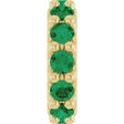 14K Yellow Gold Lab-Grown Emerald Spacer Charm/Pendant