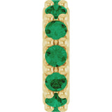 14K Yellow Gold Lab-Grown Emerald Spacer Charm/Pendant
