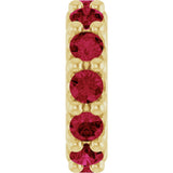 14K Yellow Gold Natural Ruby Spacer Charm/Pendant
