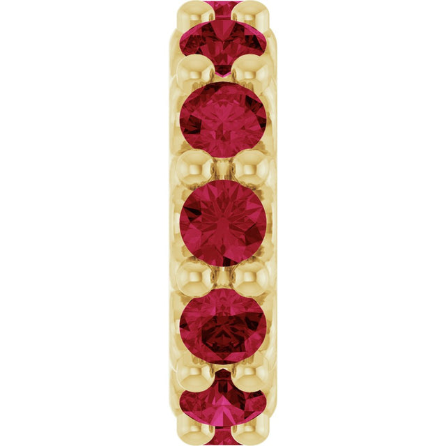 14K Yellow Gold Natural Ruby Spacer Charm/Pendant