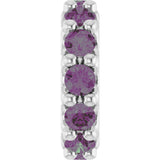 14K White Gold Lab-Grown Alexandrite Spacer Charm/Pendant
