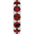 Sterling Silver Natural Mozambique Garnet Spacer Charm/Pendant