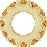14K Yellow Gold Natural Citrine Spacer Charm/Pendant