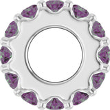 14K White Gold Lab-Grown Alexandrite Spacer Charm/Pendant