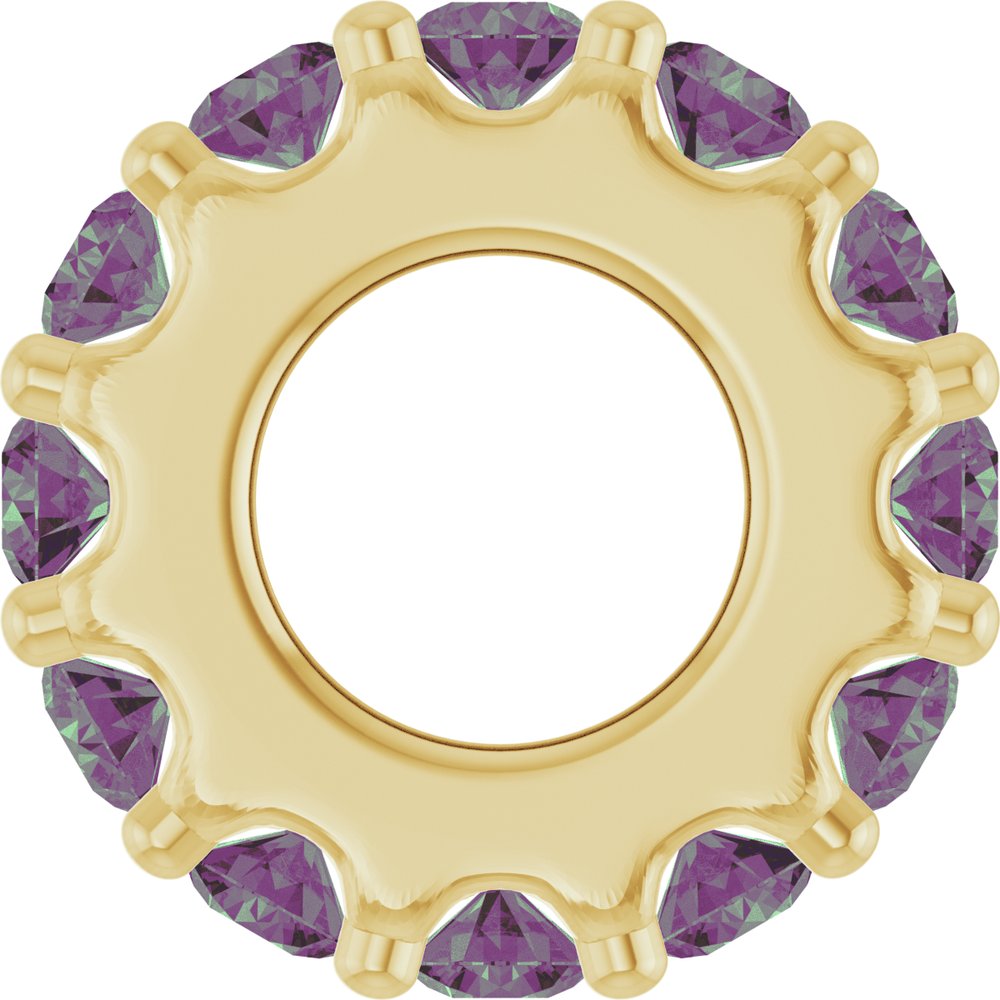 14K Yellow Gold Lab-Grown Alexandrite Spacer Charm/Pendant