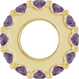 14K Yellow Gold Lab-Grown Alexandrite Spacer Charm/Pendant